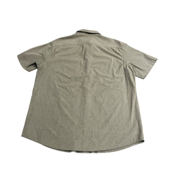RIPZONE Men's Shortsleeved Button Down Shirt Size Large Poly Cotton Grey - Picture 6 of 8